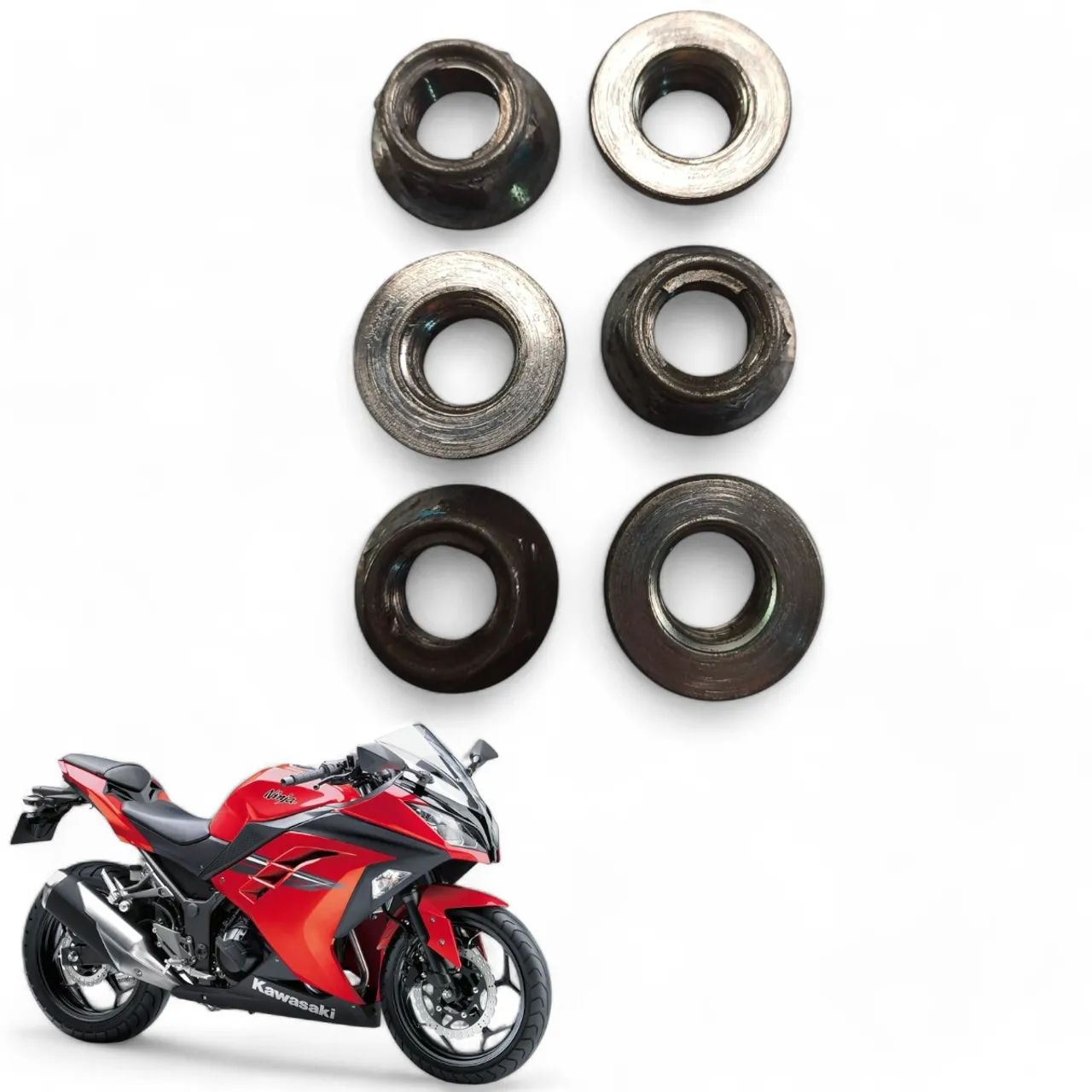 Kit Porca Coroa Kawasaki Ninja 300 2013