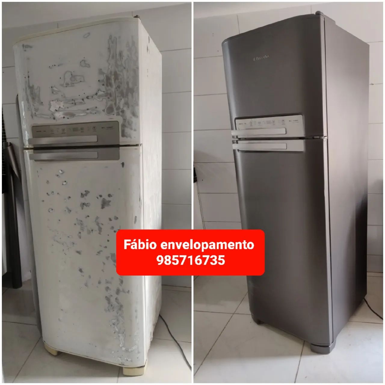 Geladeira enferrujada? Envelopamento profissional é a solução 