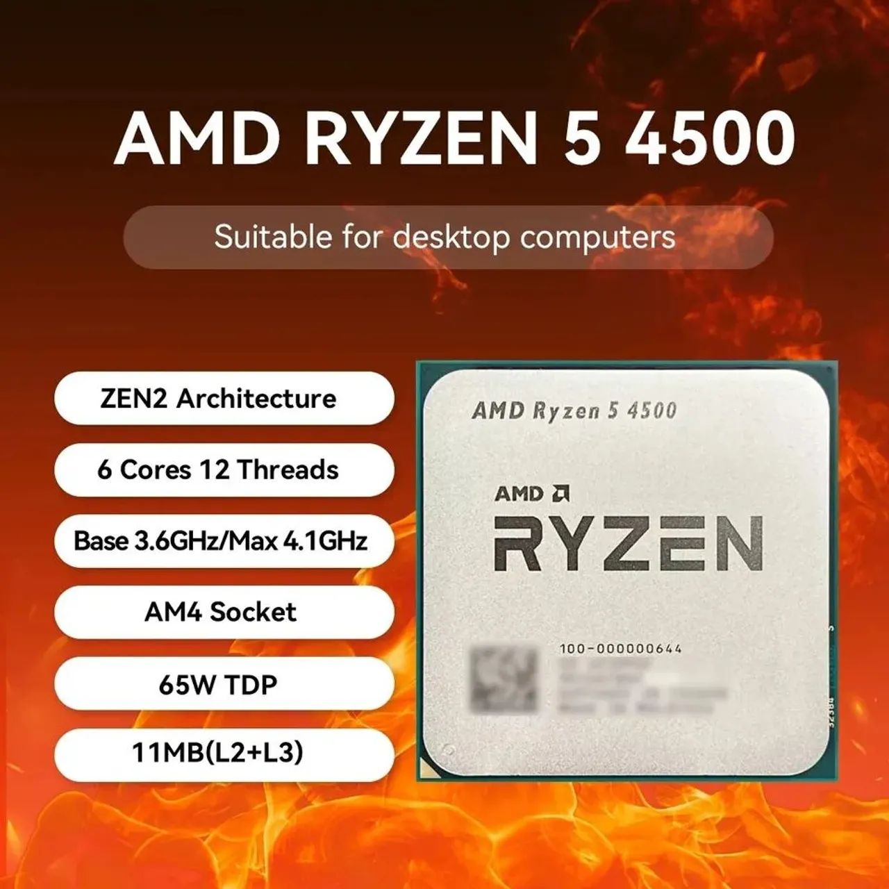 Processador Ryzen 5 4500 6/12 