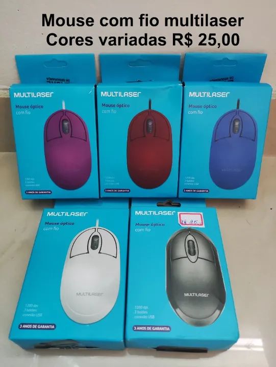 Mouse com e sem fio - Valor nas fotos - LEIA o anúncio - Foto 4