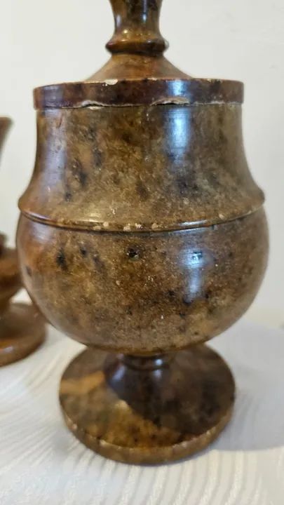 Pote e Castiçal em Pedra Sabão - Foto 3