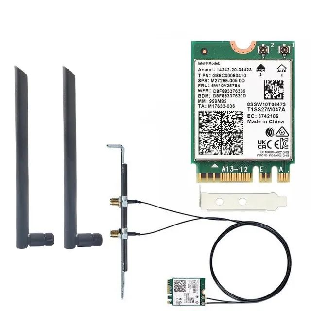 Antena E Placa Wifi 5g Bluetooth 4.0 6 Dbi Completo Desktop