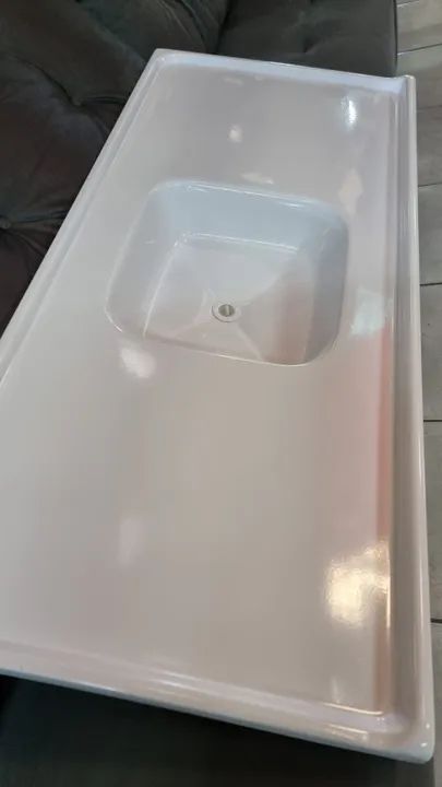 Pia Marmorite 1,20cm cores preto Granito ou Branco Granito - Foto 2