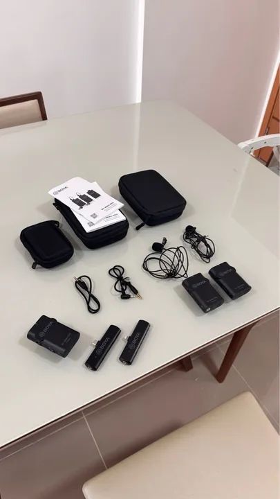 Kit de Microfone Sem Fio Boya BYWM4 pro para Filmagem
