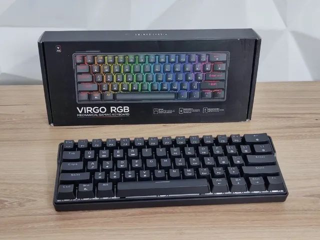 Teclado Mecânico Pichau Virgo RGB, ANSI, Switch Gateron Vermelho, Preto, PGK-VRG-BL01