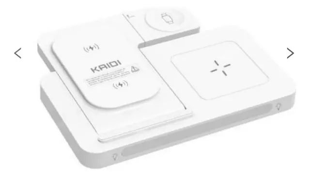 Carregador De Indução 3x1 Celular Fone Relógio Kaidi Knc9097 - Foto 2