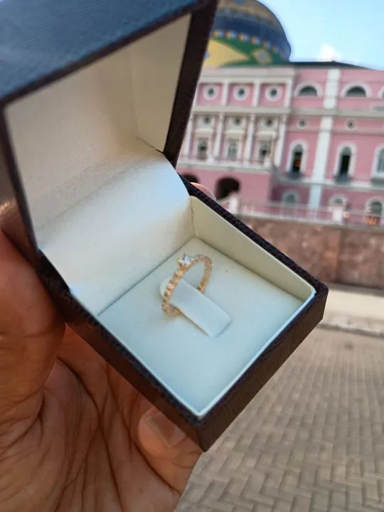 Anel sol. com Pedras - [opção c/ Brilhantes e diamante] - Foto 5