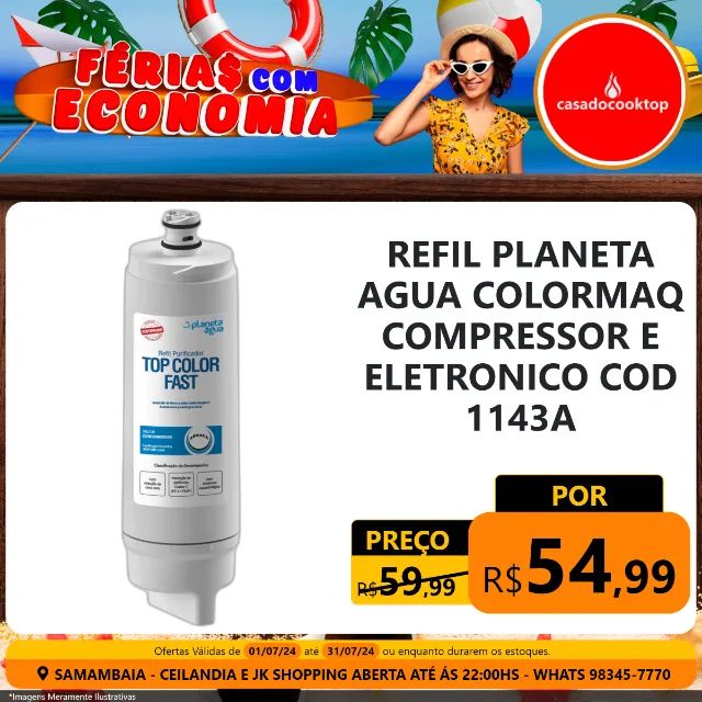 Refil planeta agua colormaq compressor e eletronico cod 1143a