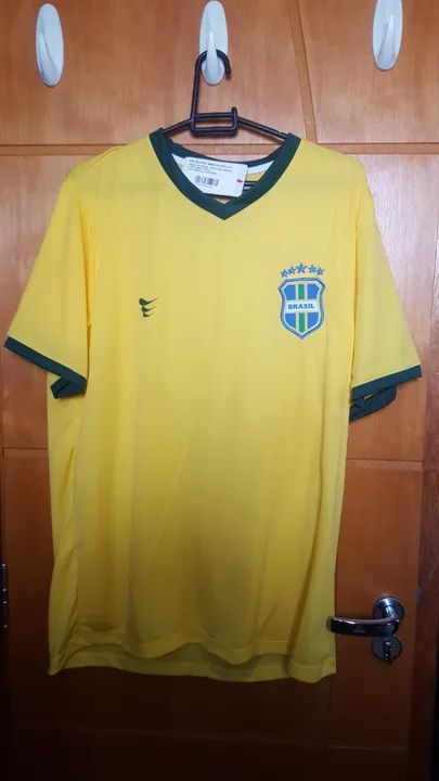 (PROMOÇÃO NO COMBO) (Nova) Camisa Brasil - Allejo nº7 (International Superstar Soccer) - G