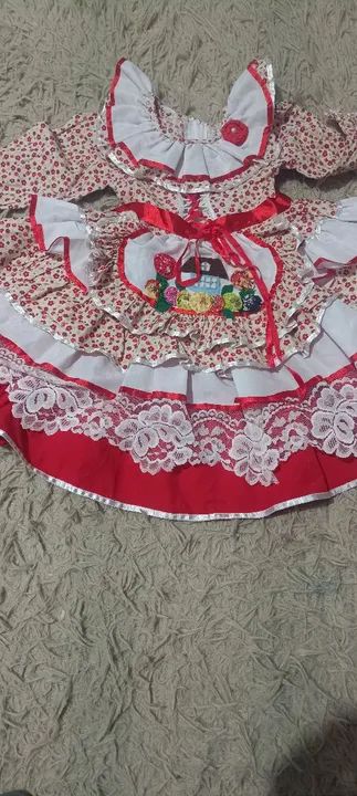 Vestido Festa Junina T. 2/3 + bota de couro . 25 - Foto 2