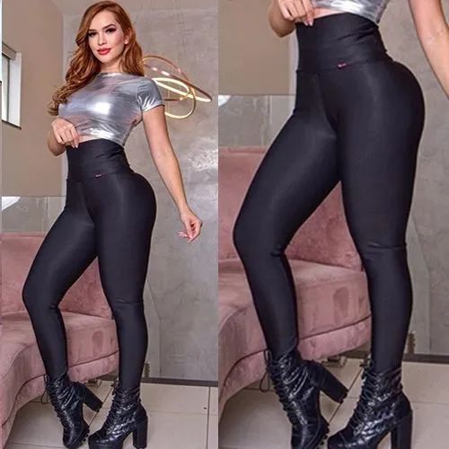 Calça Legging Modeladora Preta com Cinta de compressão - Tamanho GG - Foto 2