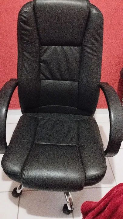 Cadeira de Escritório Executiva em Couro