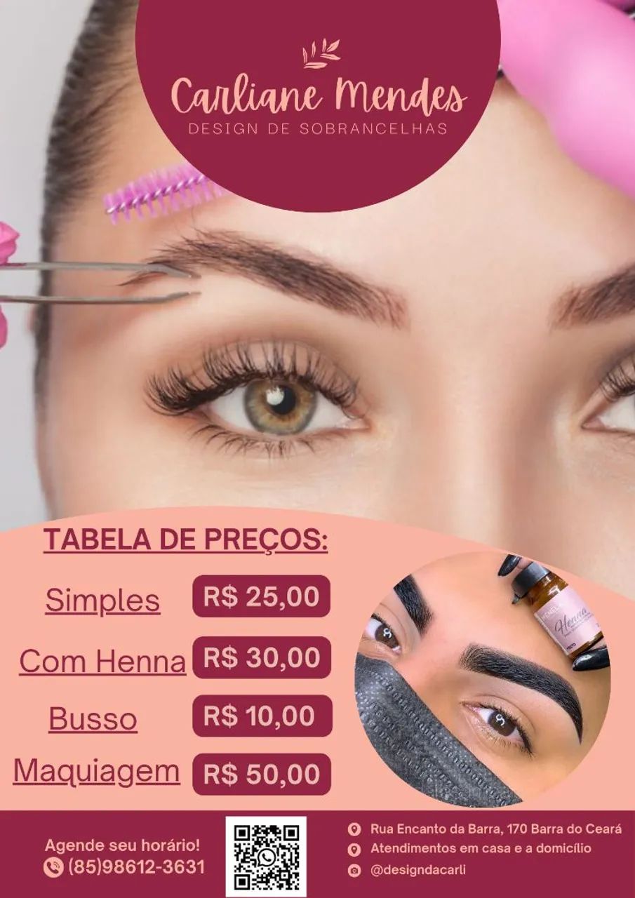 Design de Sobrancelhas/Maquiagem