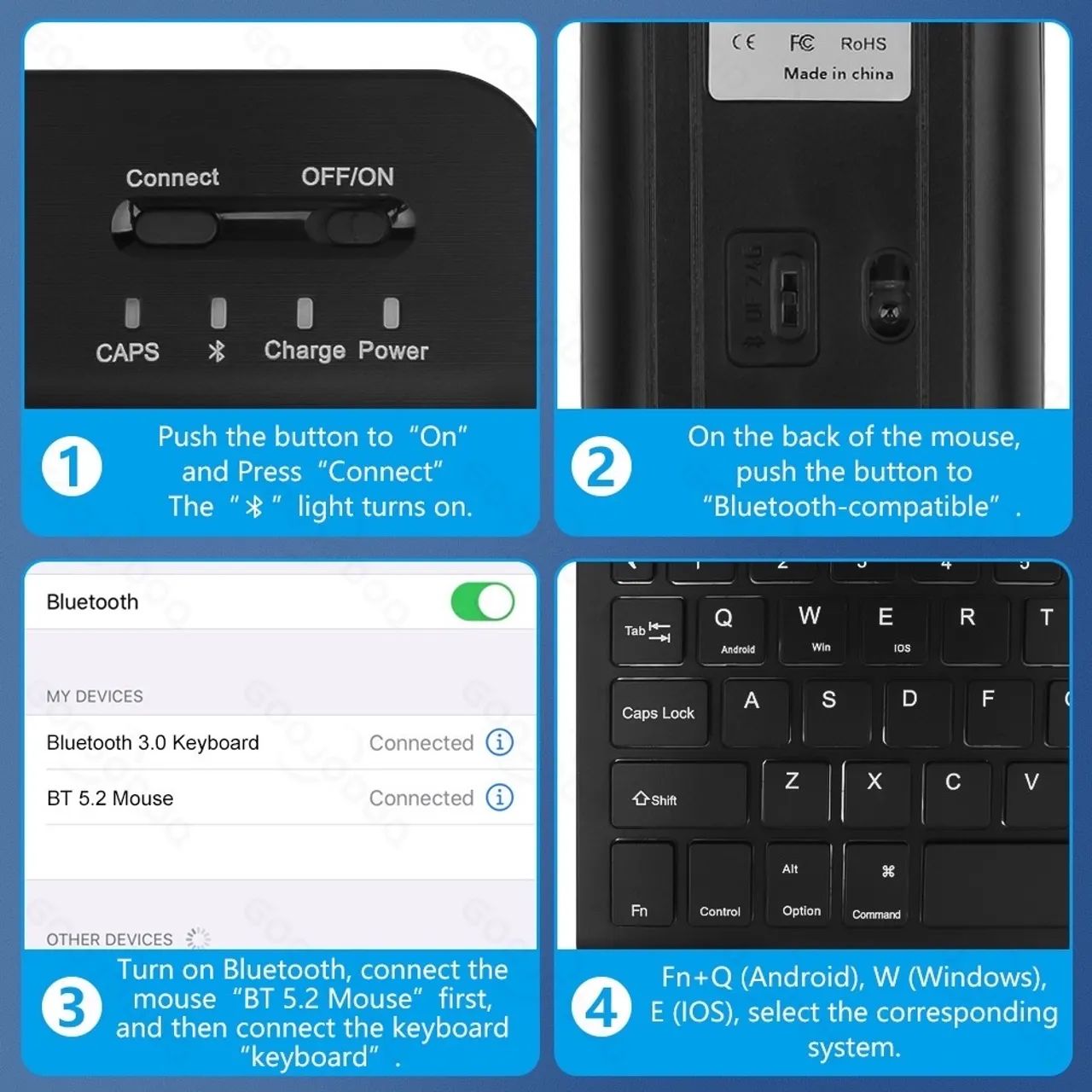 Case + Teclado + Mouse Para iPad 10,2 - Foto 5