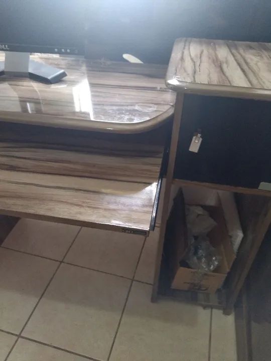 Escrivaninha de Canto Amadeirada com Gaveta - Foto 3