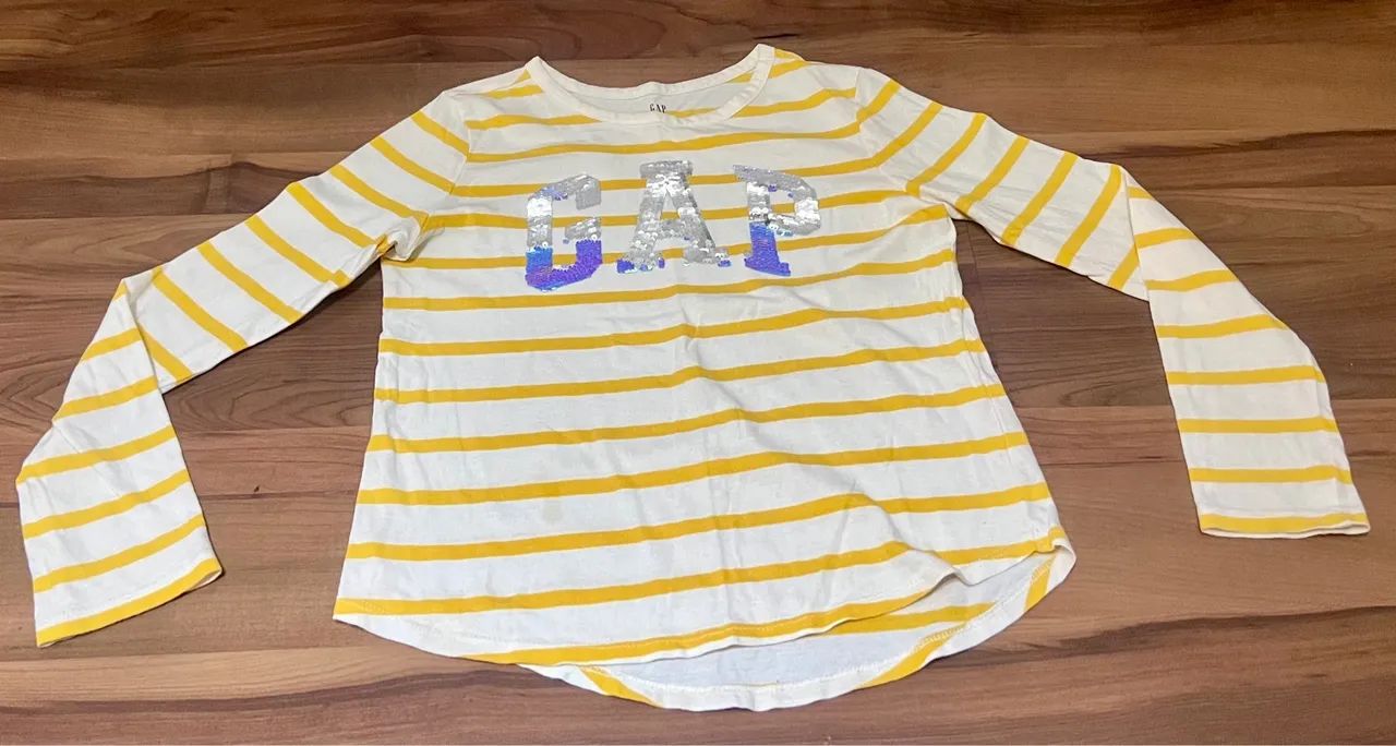 Camiseta listrada Gap infantil - Foto 2