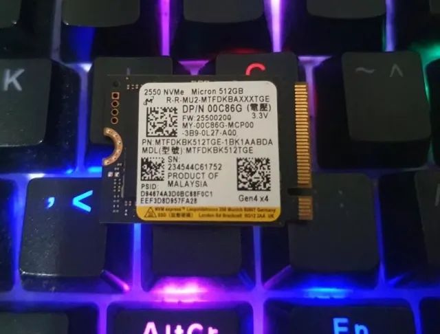 Nvme 512GB Steam deck, Rog ALLY