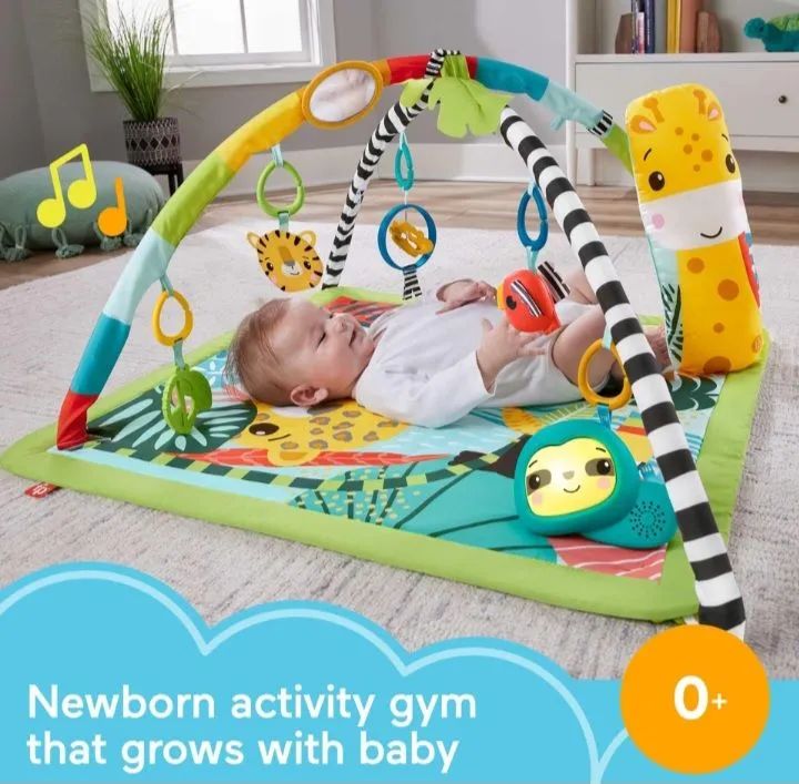 Tapete de atividades Fisher-price Rainforest Sensory Gym Com