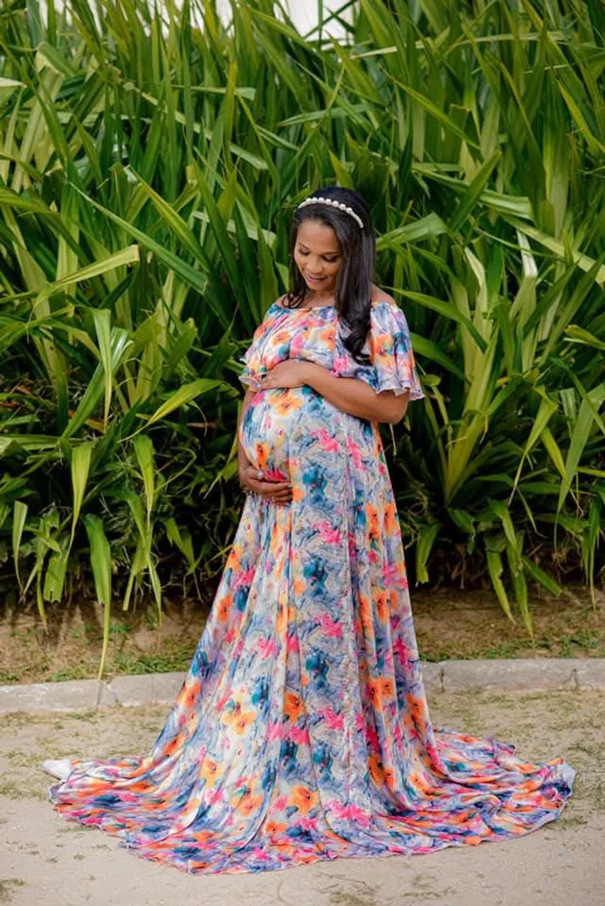 Vestido floral gestante - Foto 3