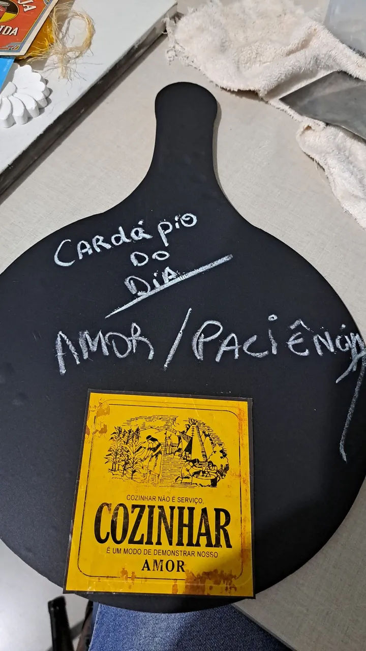 Placa Decorativa de Pizarra - Cardápio do Dia