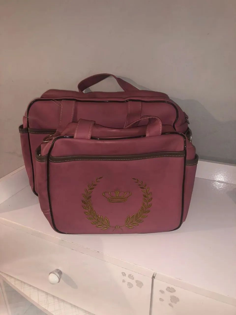 Kit bolsa de maternidade rosa