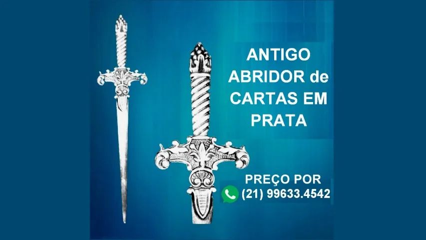 Antigo abridor de carta em prata - Foto 3