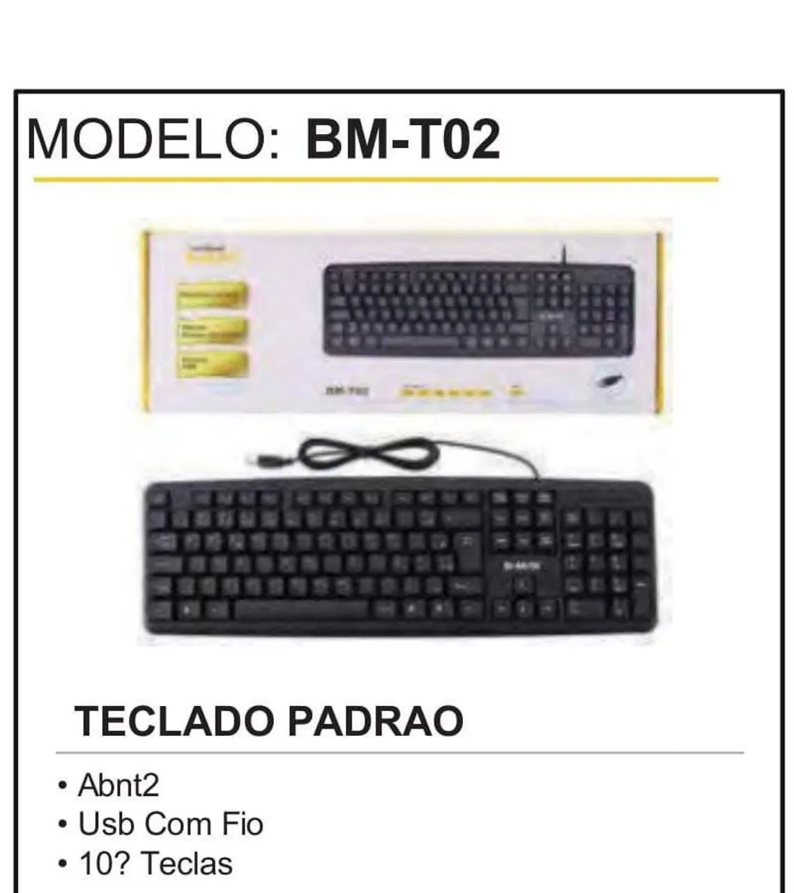 Teclado com fio USB - Foto 2