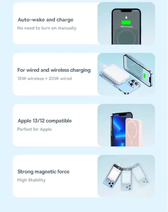 Carregador MagSafe Baseus 20W 10000mAh - Foto 5