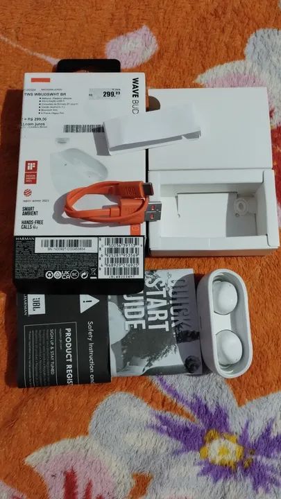 Fone de Ouvido JBL wave Bud - Novo, comprei na loja bemol.