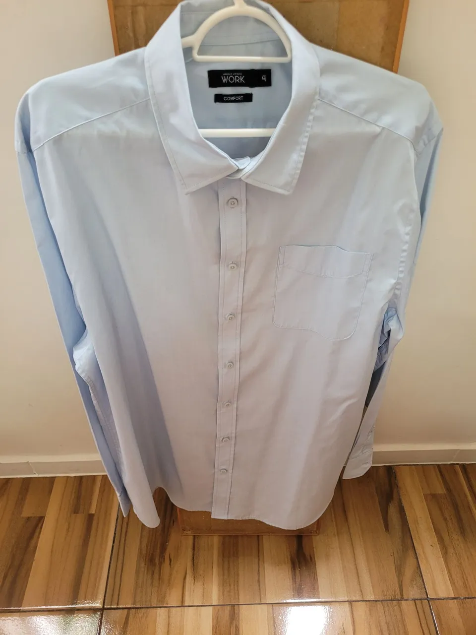 Camisa Social Azul Claro - Tamanho 4