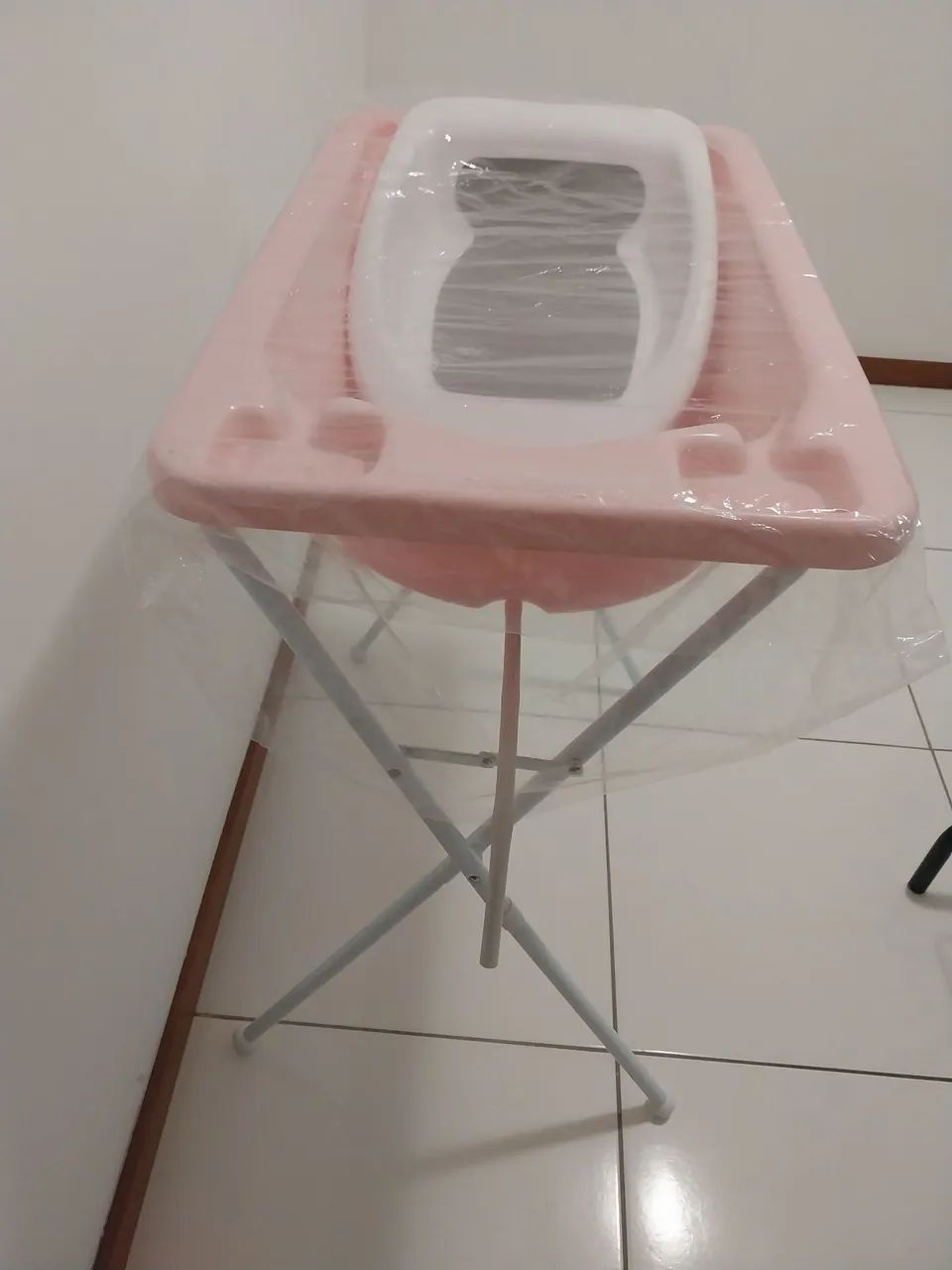 Banheira para Bebê com Suporte Dobrável