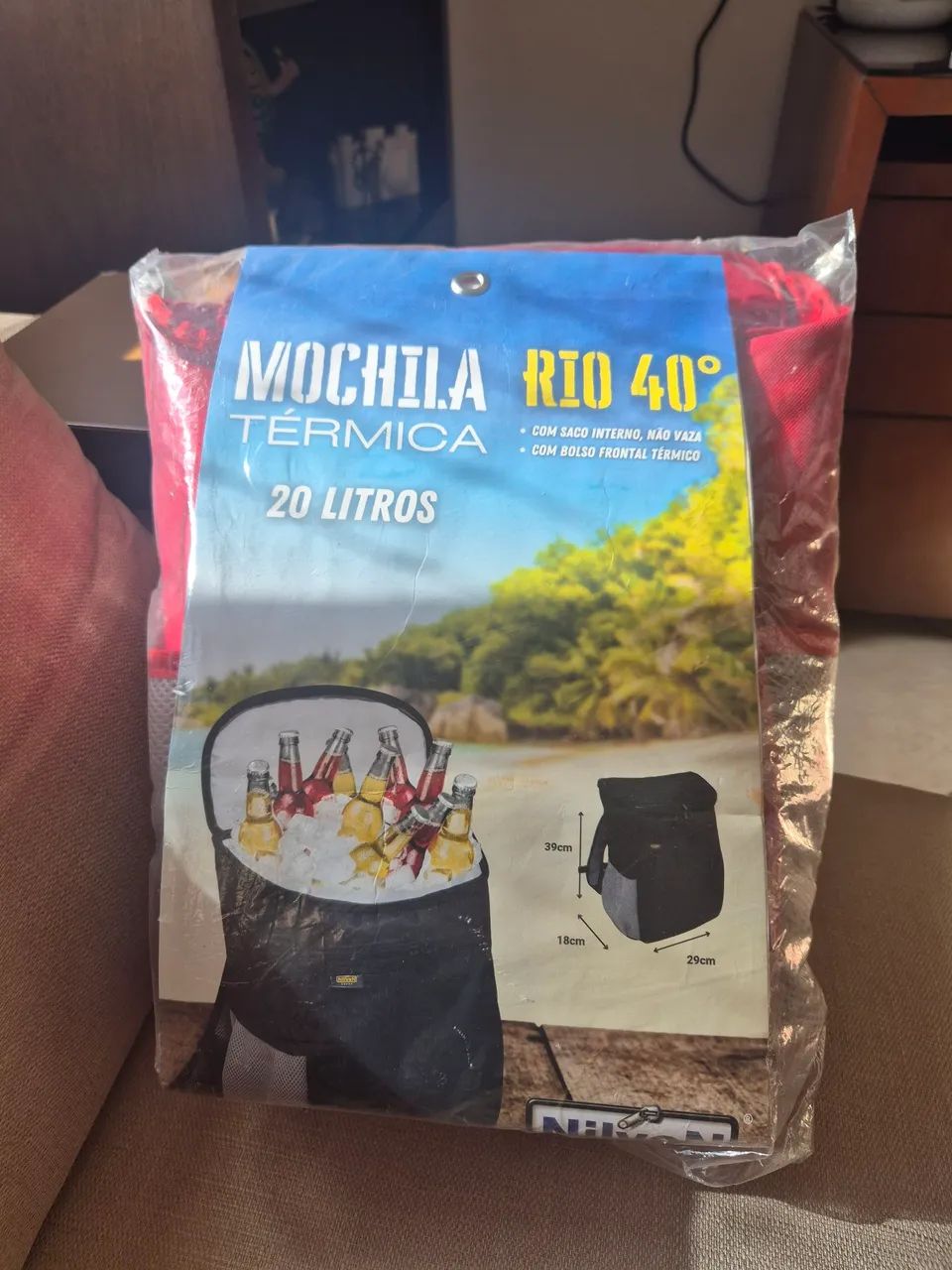 Mochila Térmica 20l - Rio 40? - Nilvan- nunca foi usada -nova