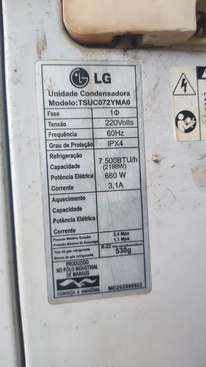 Ar condicionado LG 7.500 funcionando bem - Foto 3