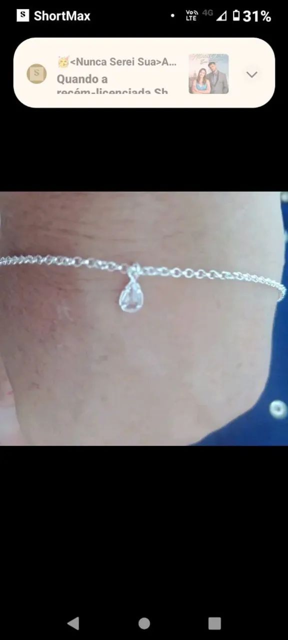 Tornozeleira de prata925 - Foto 3