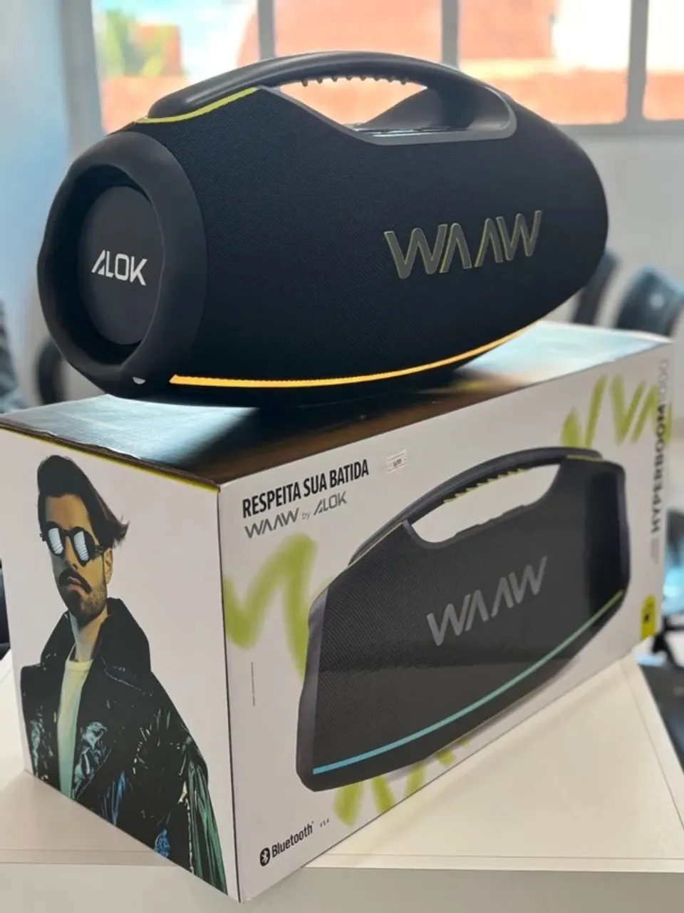 Caixa de som waaw by alok hyperboom 1000 com NF