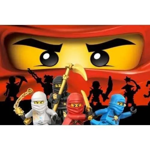 PAINEL RETANGULAR ANIVERSÁRIO NINJAGO