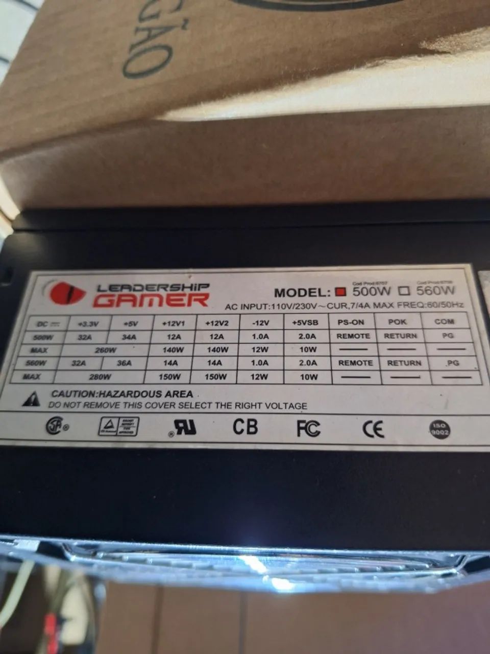 fonte leadership gamer 500w