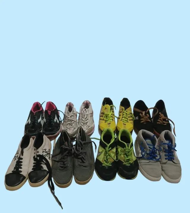 Conjunto de 8 pares de tênis usados