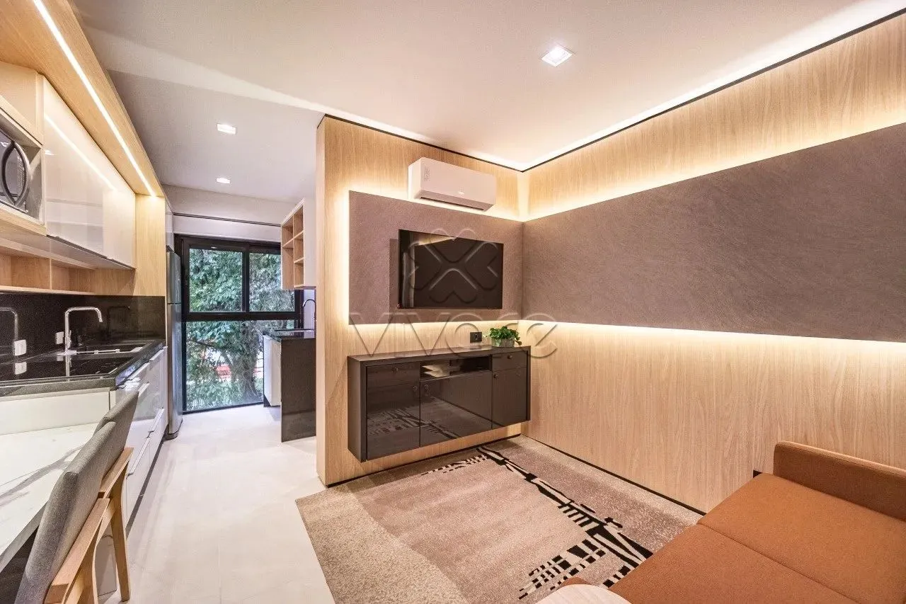 Studio novo mobiliado com garagem - Água Verde - para alugar