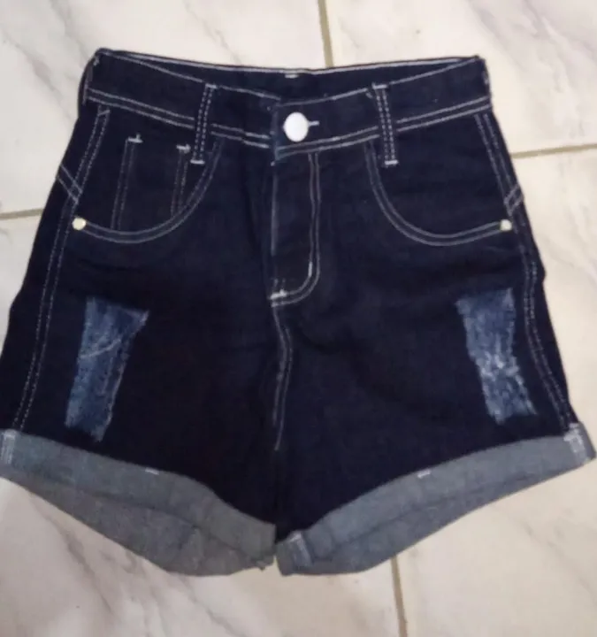 Short Jeans Feminino Azul Novo