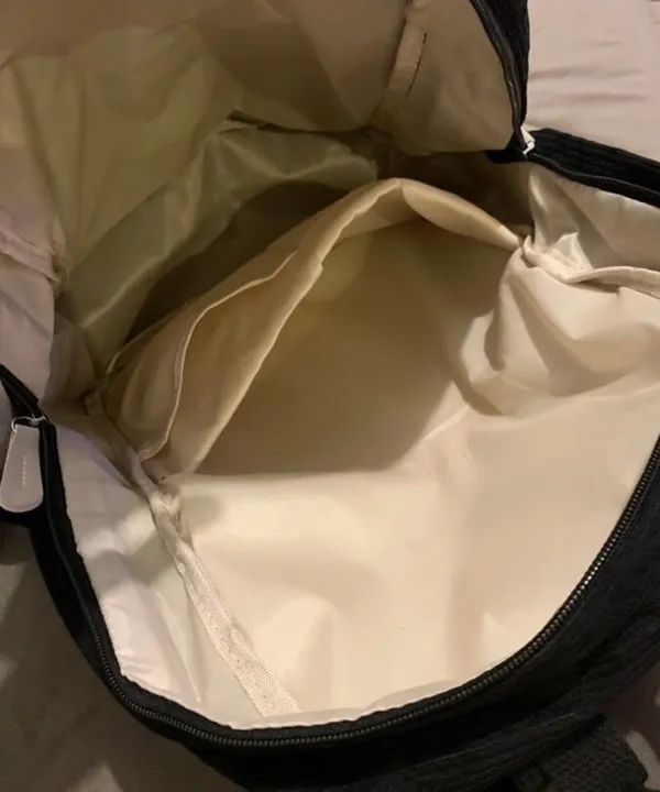 Mochila de veludo preta - Foto 3