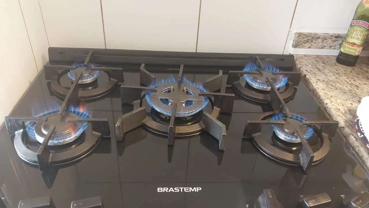 Imperdivel!!! Lindo Fogão Brastemp 5 Bocas com tampo de vidro! - Foto 3