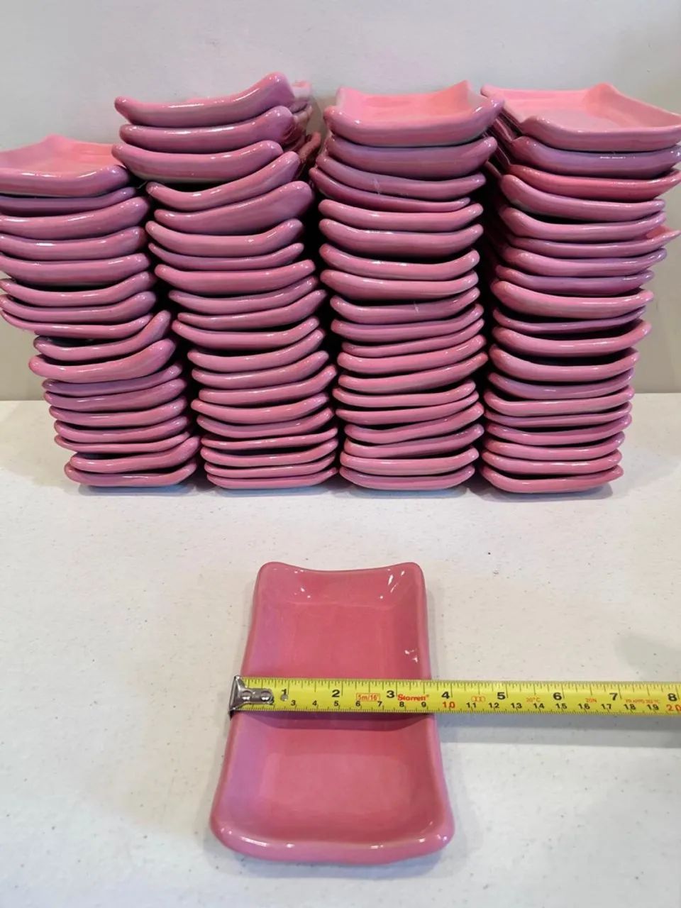 76 CERÂMICA SERVIÇO ROSA 3$ cada - Foto 4