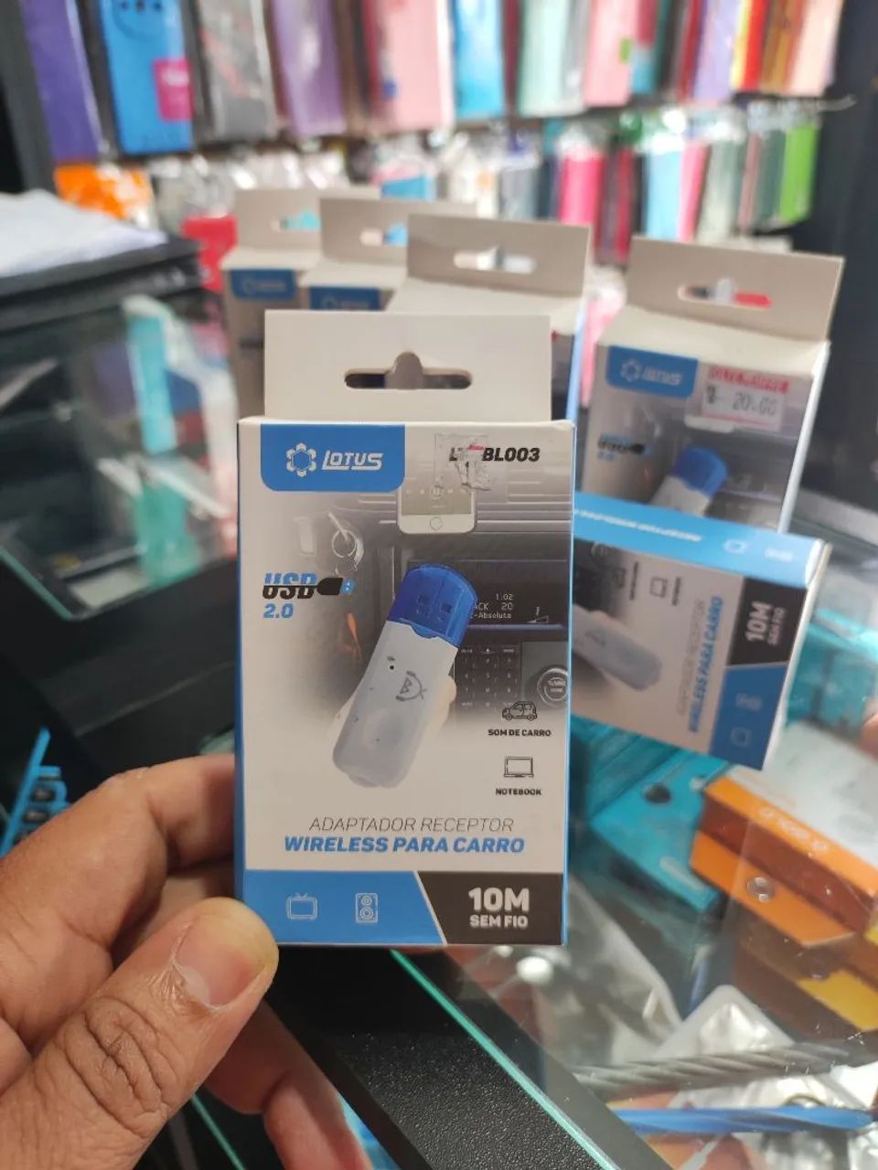 Adaptador Receptor Bluetooth para Carro 10m Sem Fio