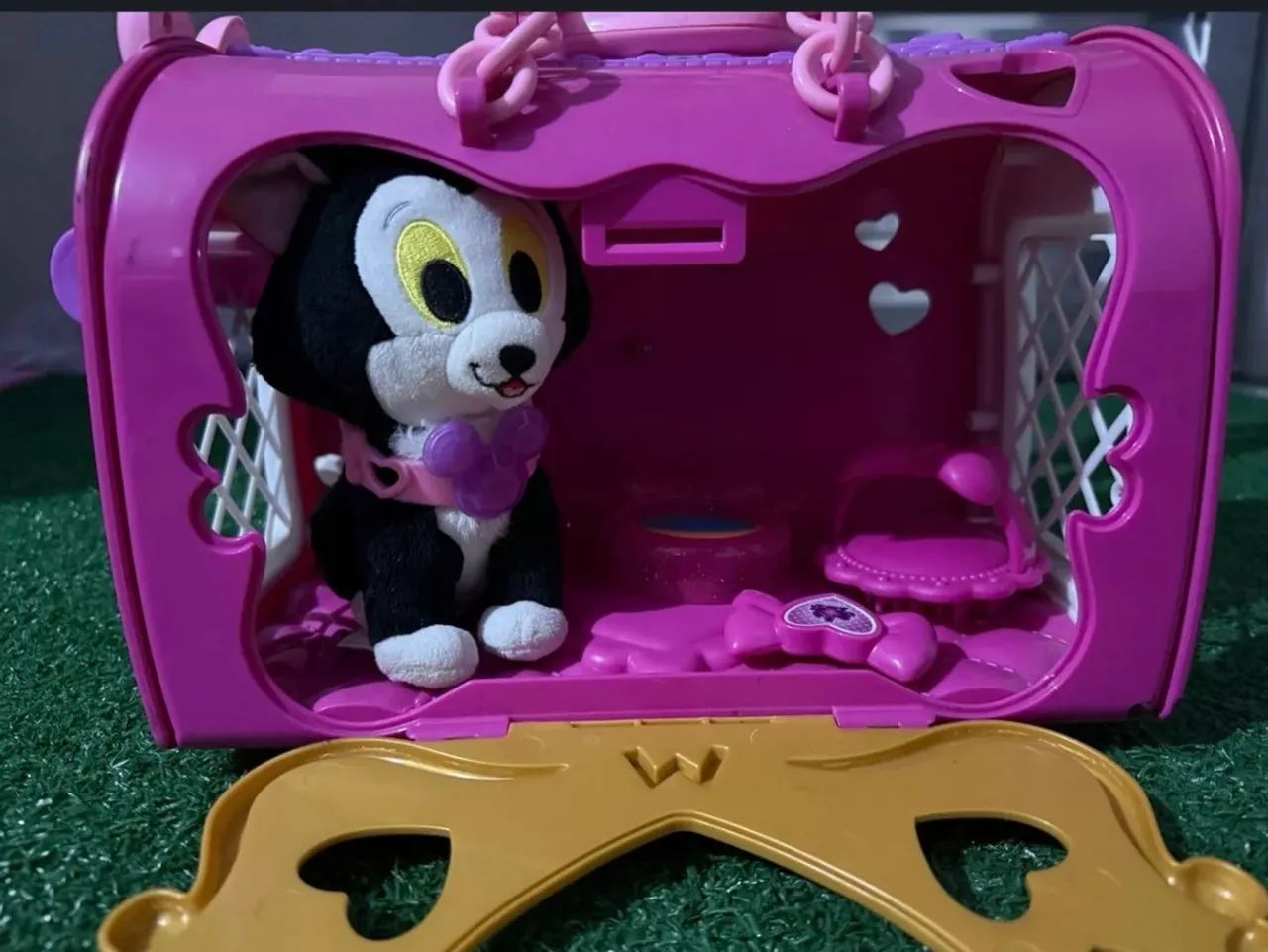 Mala de transporte do gatinho Figaro da Minnie Mouse da Disney  - Foto 3