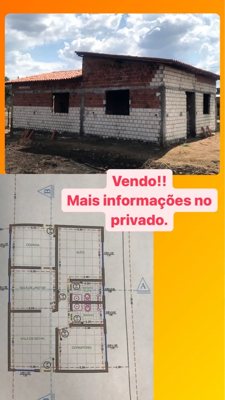Vendo casa em construção em Angical do Piauí