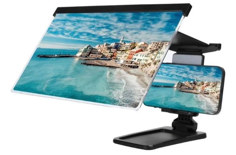 Amplificador De Tela 3D Celular L20 de 12 Polegadas Vídeo Desktop com Suporte - Foto 2