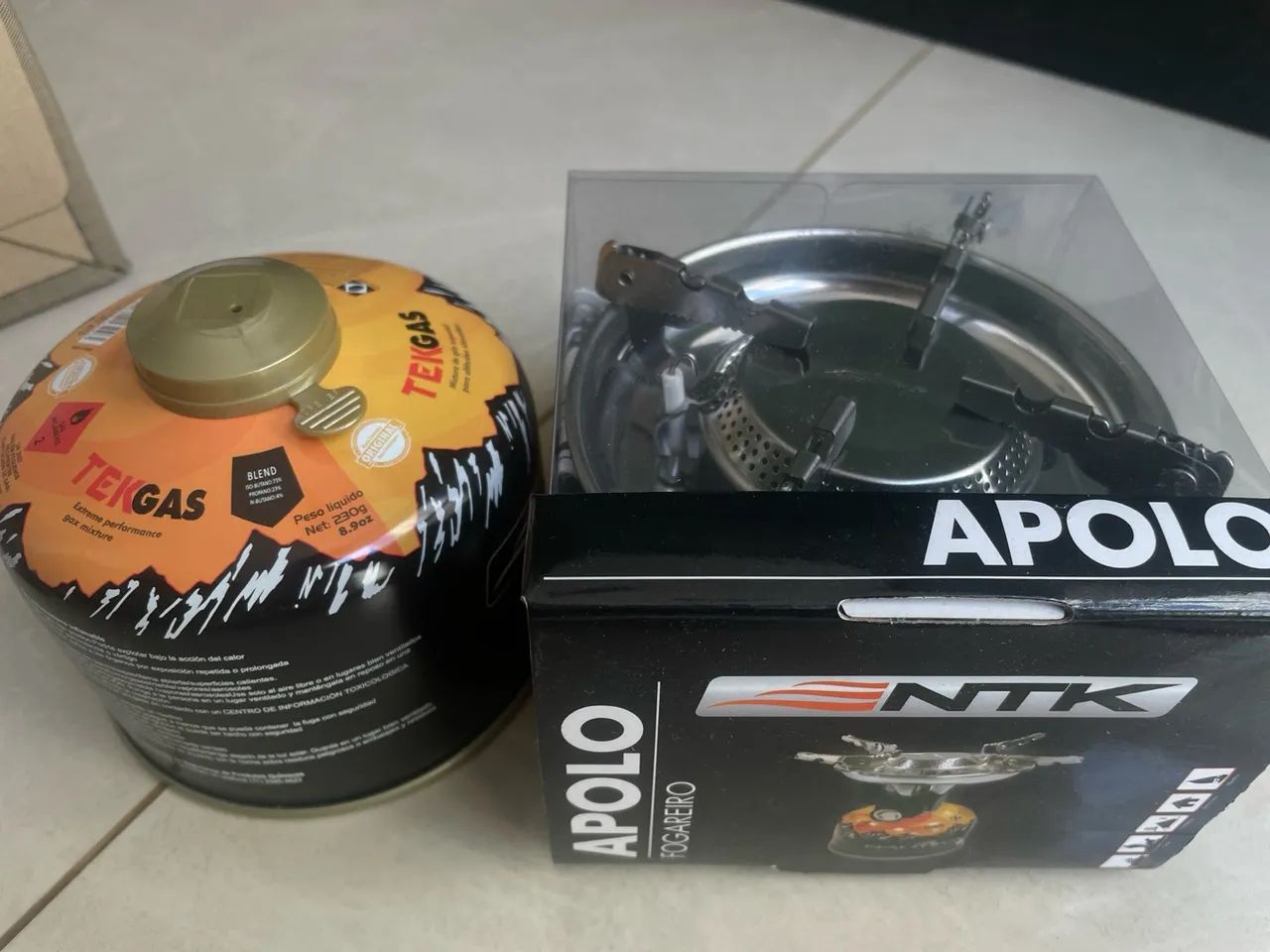 Fogareiro Portátil Apolo NTK, 3 refil tekgas
