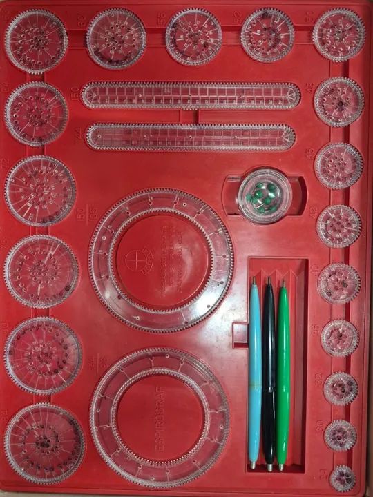 Espirograf Estrela - Brinquedo Clássico - Anos 60 completo original na caixa - Foto 2