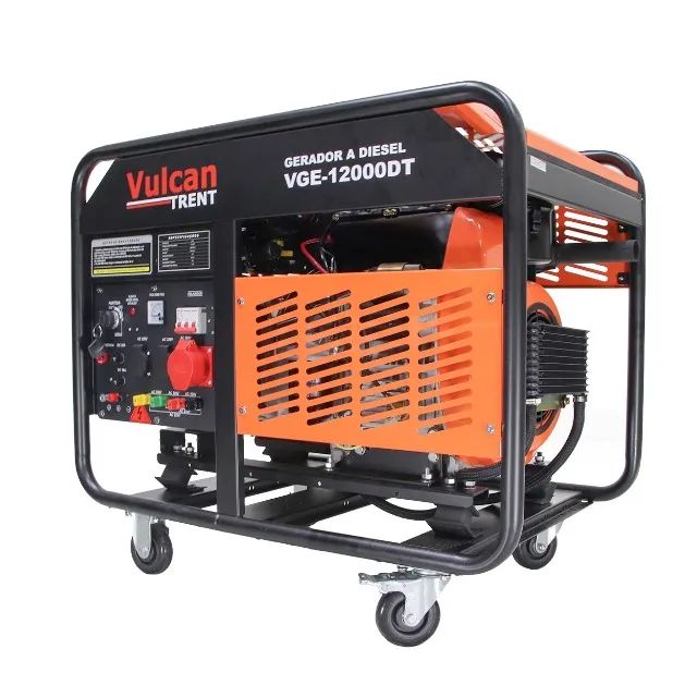 GERADOR DIESEL 954cc 20HP 12,0kVA 12000W TRIFASICO 220/380V PART.ELET. VGE12000DT VULCAN T - Foto 2